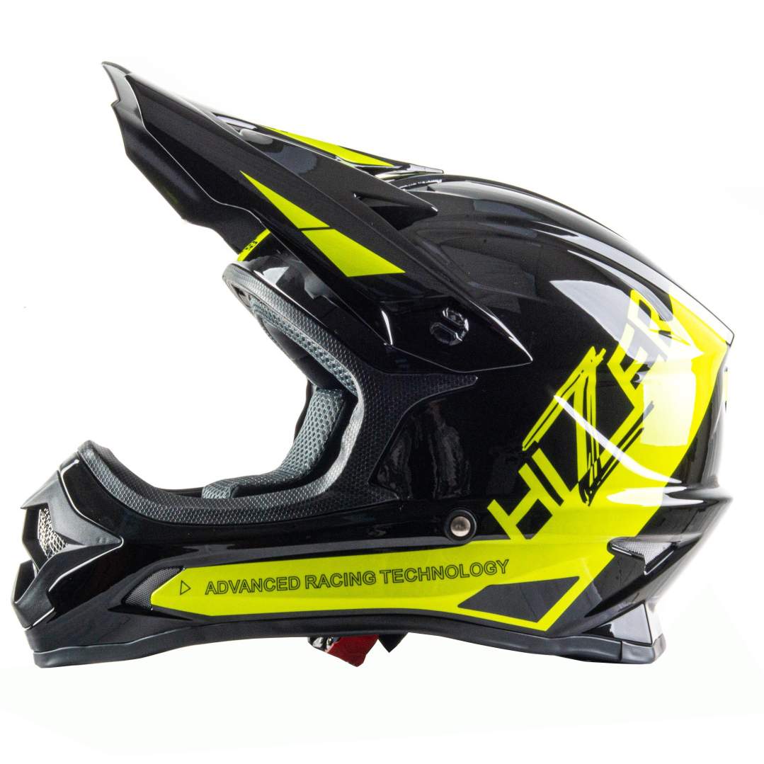 Шлем мото кроссовый HIZER J6805 №1 (M) black/yellow